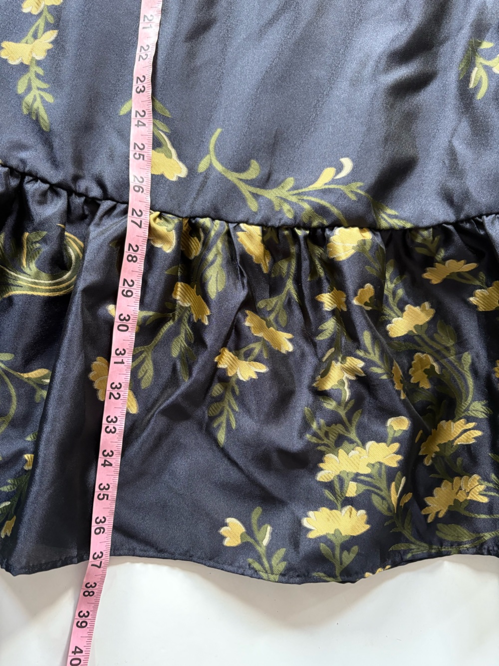 Tuckernuck || Jasmine Vine Jacquard Palmerston Dress Floral Mini Navy Gold Large - Picture 9 of 10